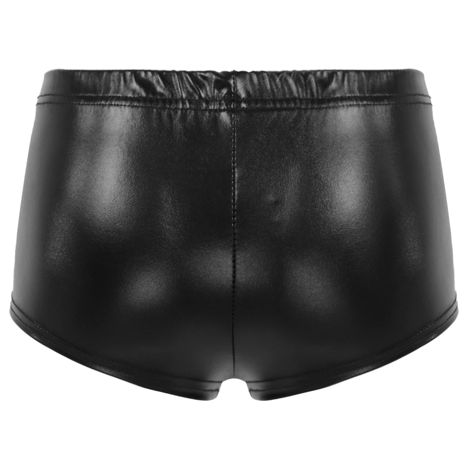 Womens Elastic Waistband Hot Shorts Pants Shiny Low Waist Booty Shorts Party Rave Club Pole Dance Dance Performance Costume