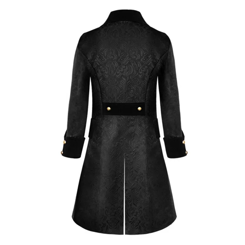 Mens Floral Jacquard Veet Steampunk Gothic new Tailcoat Jacket Renaissance Pirate 2025 Vampire Jackets Men Vintage Victorian Frock Coat