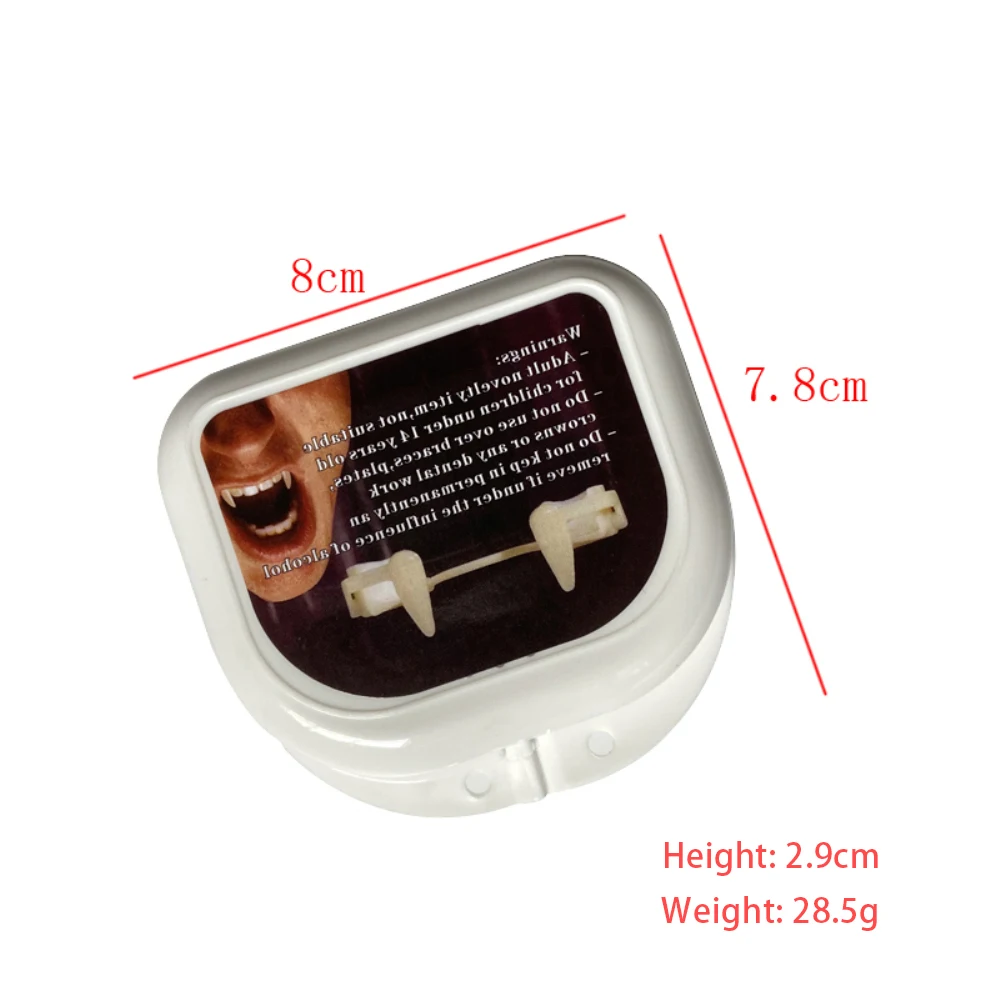 Retractable Vampire Teeth Zombie Teeth DIY Cosplay Props Decor Horrific Fangs Vampire Dentures For Holiday Party Props Kids Toy