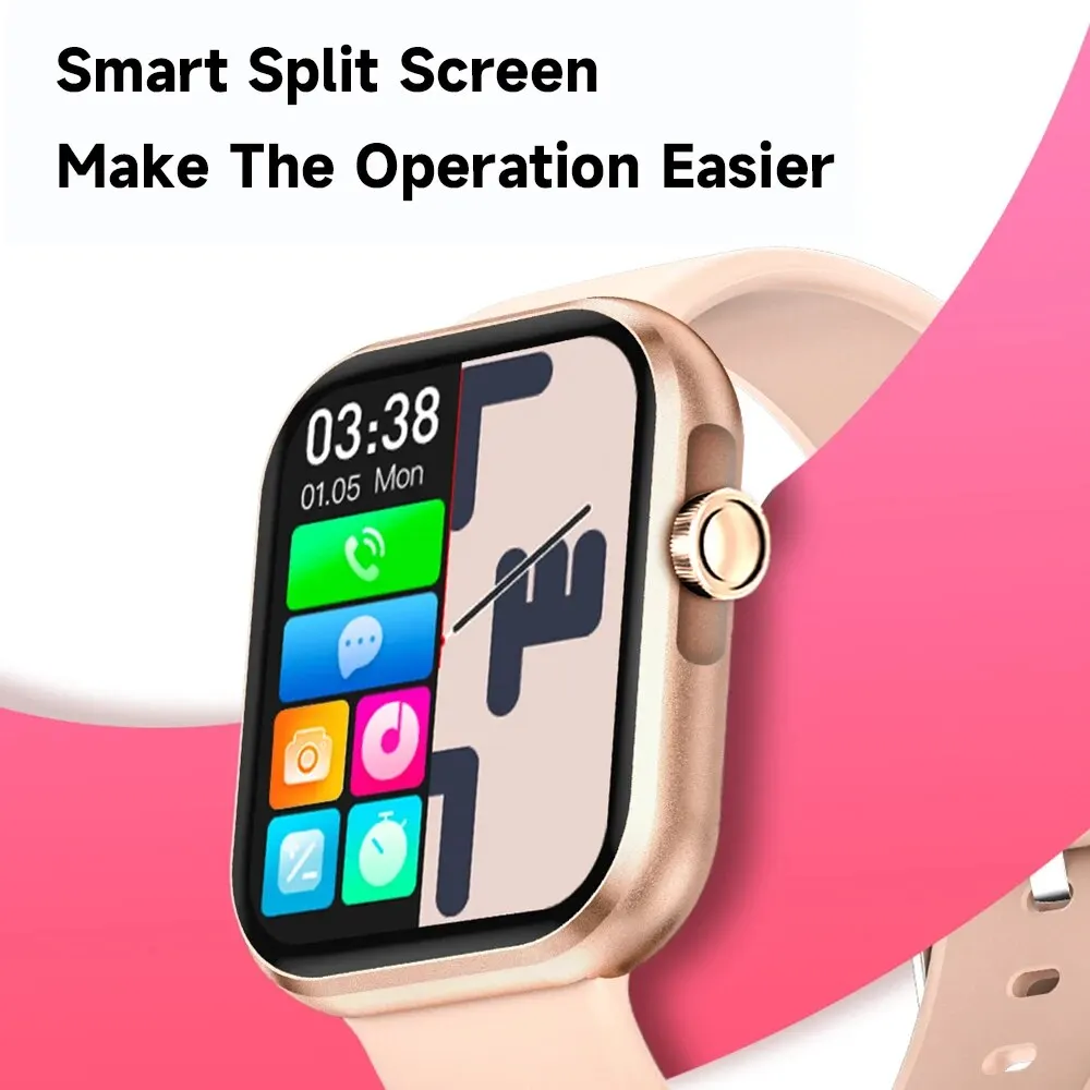 Smartwatch New 1.83Inch TFT Voice Calling Smartwatch for Men Women Health Monitoring Step Count Sports Watch for Android IOS smile