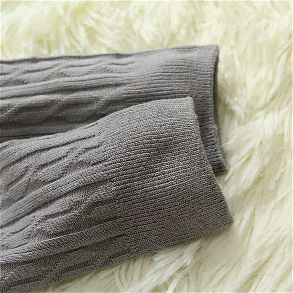 Women Ladies Thigh High Warm Knit Stockings Long Over the Knee Socks 5