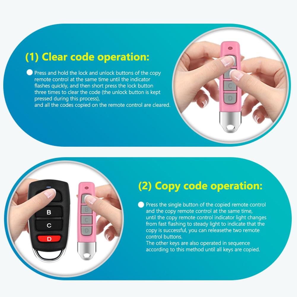 1/5/10pcs 433MHz Copy 2025 Remote Control 4 Keys Garage new Gate Door Opener Duplicator Remote Controller Learning Code Cloning Car Key
