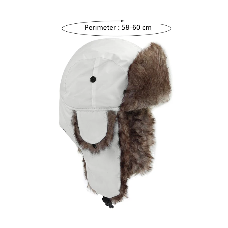 Winter Bomber Hat Russian Cap Men Women Thick Warm Winter Hat Windproof Trapper Earflap Cap Male Female Fur Russian Hats