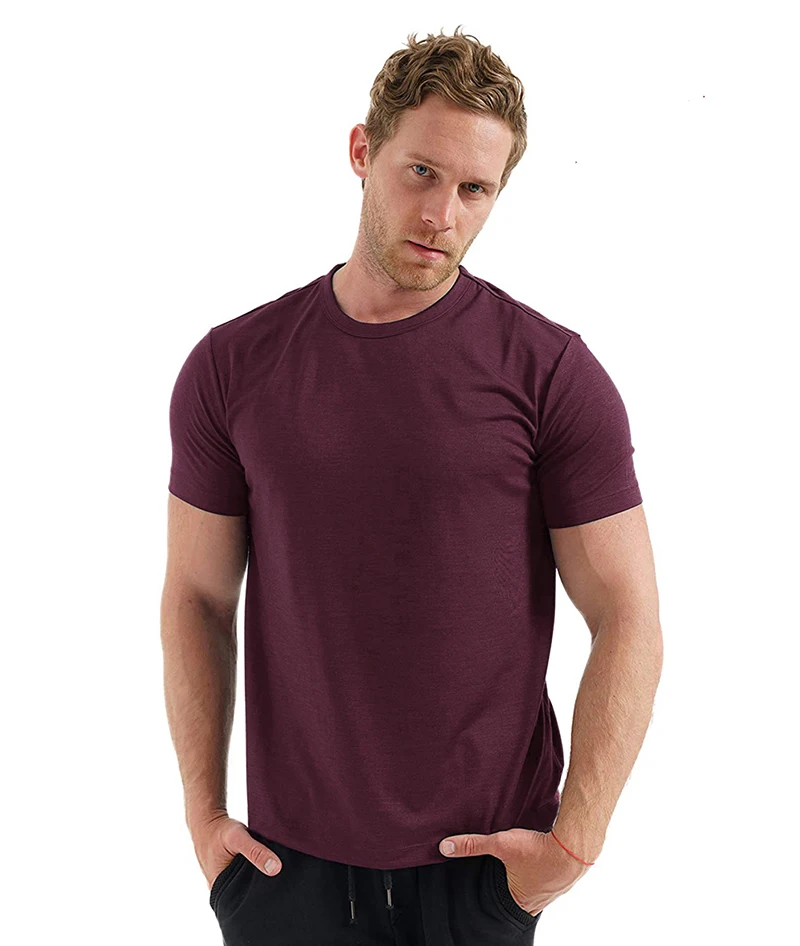 Wool 100% Soft Merino T Shirt Man Merino Short Sleeve Shirts Sport Lightweight Base Layer Hiking Oversized Undershirts Quick Dry smile 100%