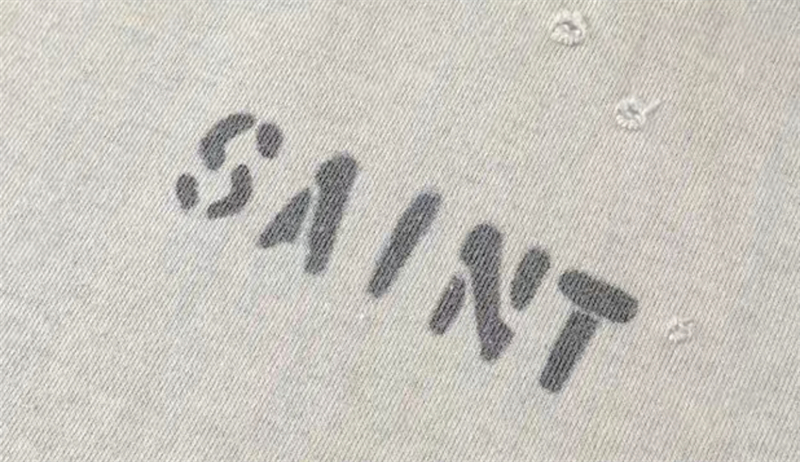23SS High Quality 1:1 Saint Michael Sweatshirts Men Women Best Quality Oversized Portrait Graffiti Damaged Hooded Goth