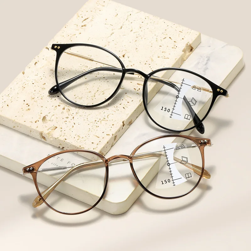 2025 Zilead Progressive new Multifocus Reading Glasses Women Men Ultralight Round Anti Blue Rays Presbyopia Glasses Multi-focus Eyewear