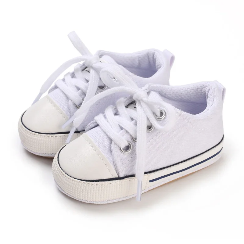 5-Colors Classic Baby Shoes new Boys Baby 2025 Girls Casual Canvas Sneakers Lace Up Infant Toddler Rubber Anti-slip Newborn Baby Shoes