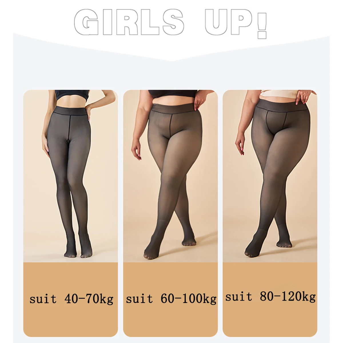 Women Hot Pantyhose Thermal Thickened Leggings Winter Skirt Push Up Warm Plush Plus Leggings Sexy Tights with Fleece Stockings smile