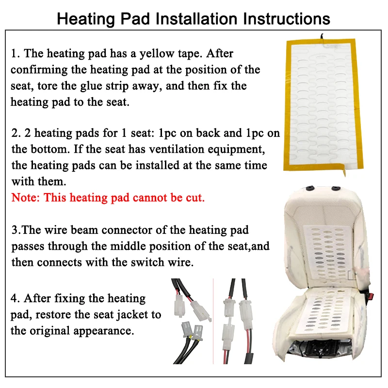 New Built-in Car Seat Heater Kit Fit 2 Seats 12V 27W Heating Pads Round HI/LO-Levels Dual Control Switch System For Auto Seats b1f4d