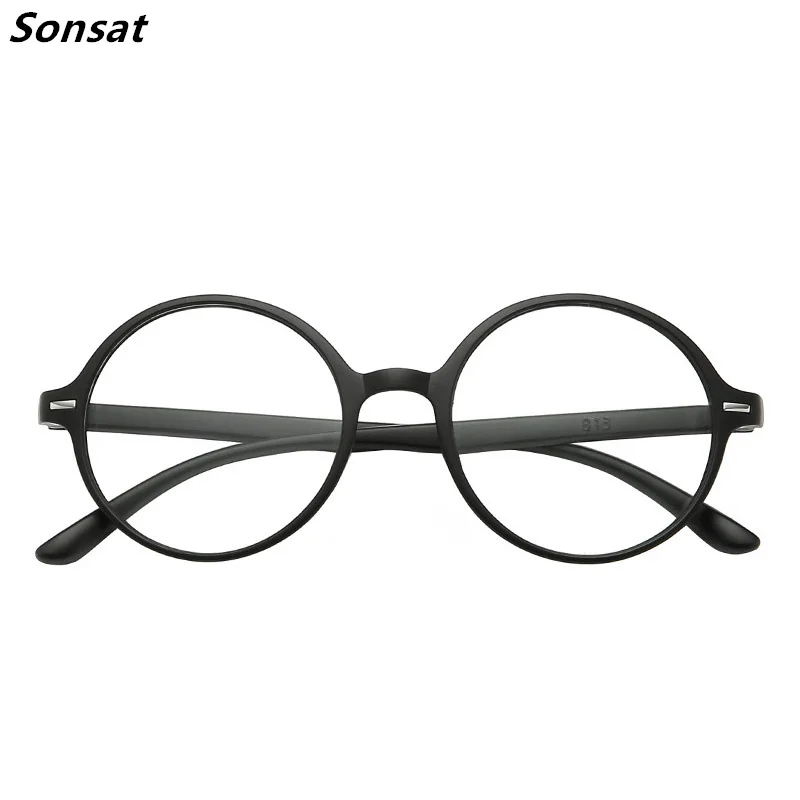 2025 TR Black Red Purple new Blue Round Frame Reading Glasses For Women Presbyopia Spectacles +100 TO +400 RetroEyeglasses