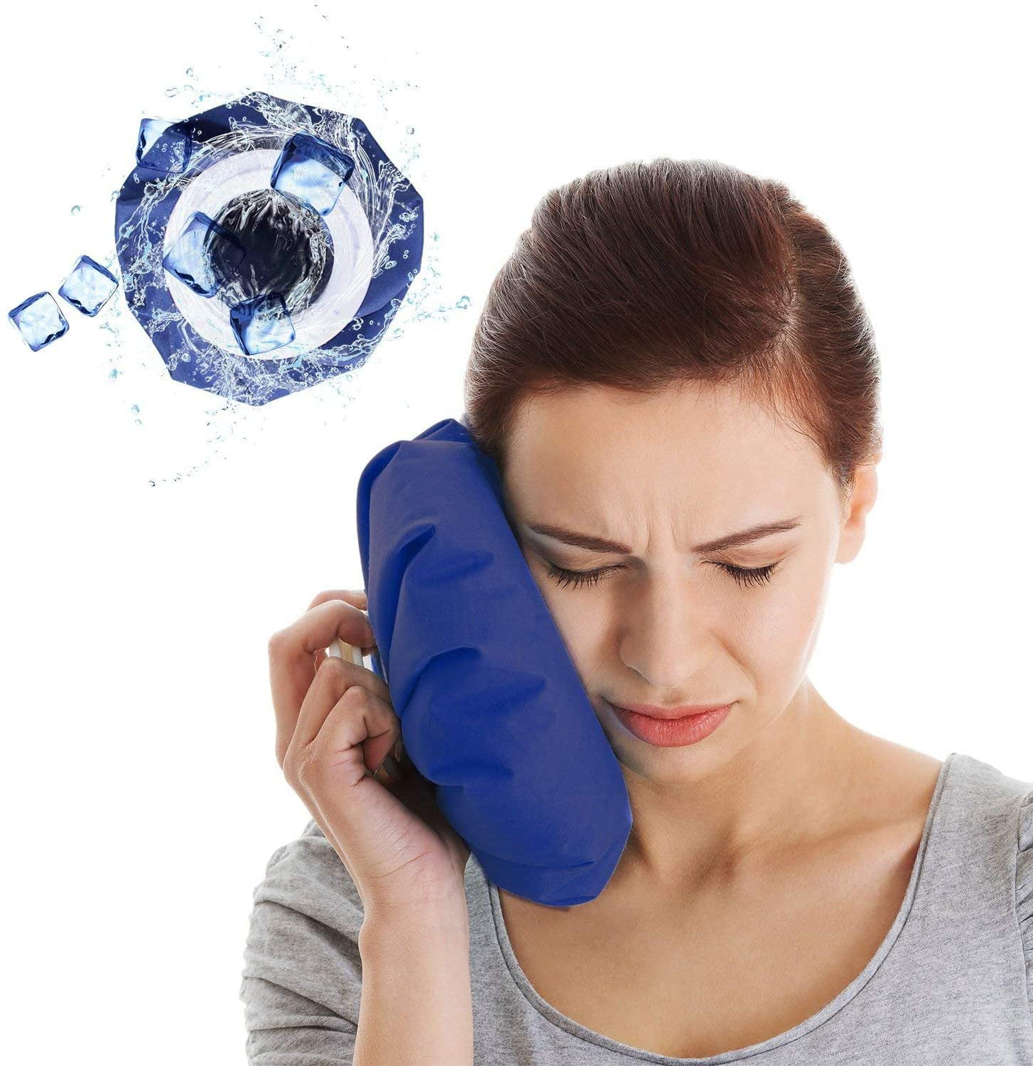 Ice Cold Pack Reusable Bags Hot Water Bag for Injuries Therapy Pain Relief with Elastic Breathable Support Wrap dfb65 5