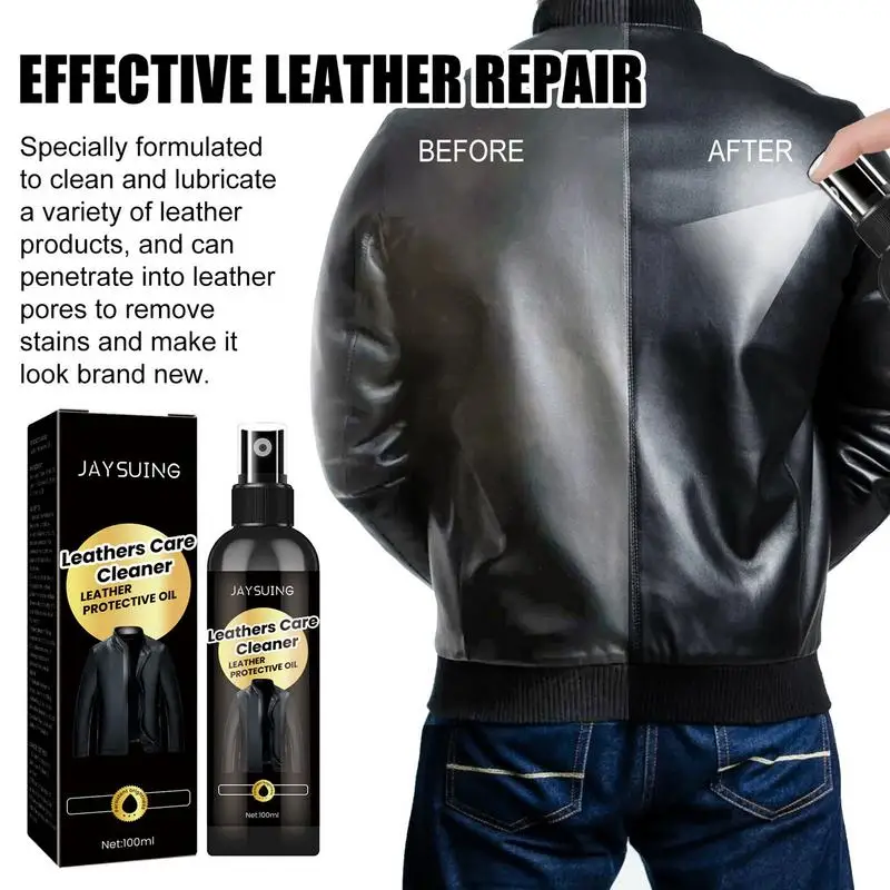 Leather Protective Oil Leather Color Restorer For Couches And Car Seats Scratch Repair Color Restorer 100ml Leather Care Cleaner