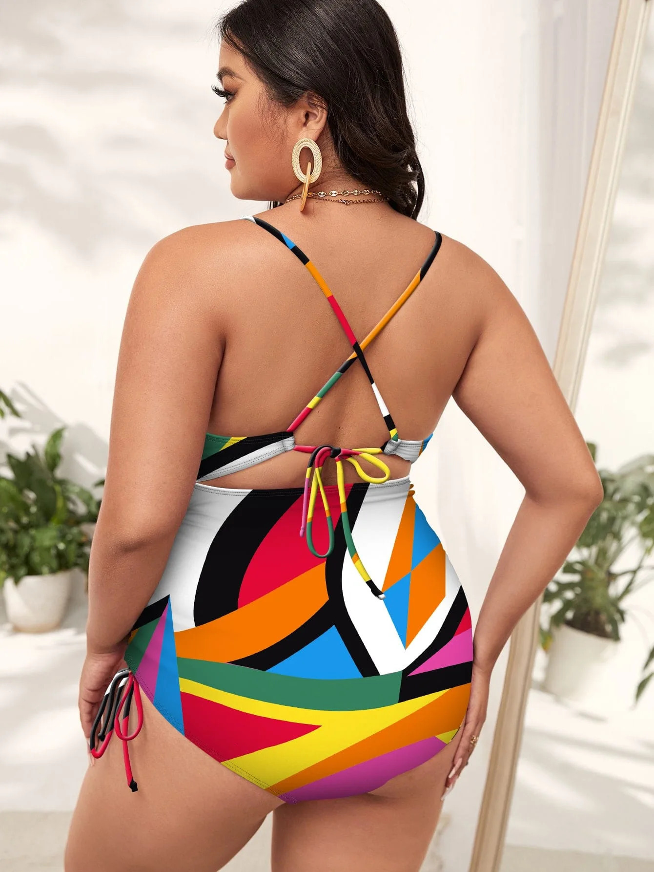 2023 Large Plus Size Swimwear Women Onepiece Push Up Swimsuit Beachwear Bathers Bathing Swimiming Swim Suit Female 240318