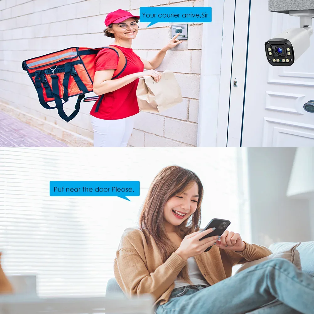 MP X Zoom Audio POE IP Camera Street Outdoor Surveillance Bullet Video Videcam CCTV IR Leds P DC V