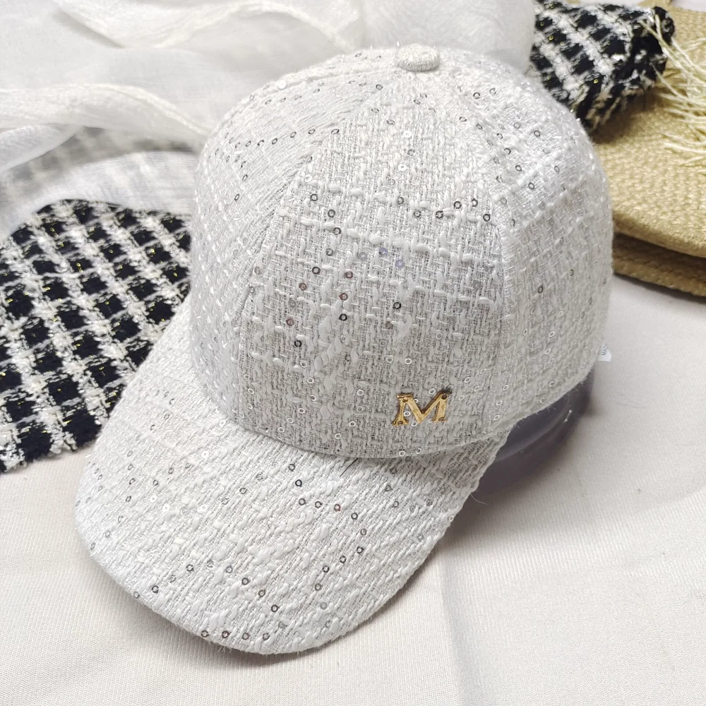 Men Cap Luxury Sequins Letter Women Sun Hat High Quality Autumn Outdoor Leisure Hip Hop Pointed Hat