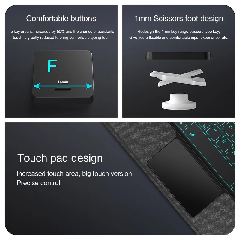 HUWEI TouchPad Backlight Keybaord Case For Huawei MatePad 11 DBY-W09 DBY-L09 2023 MatePad SE 10.4 Pro 11 10.8 Funda Cover cases