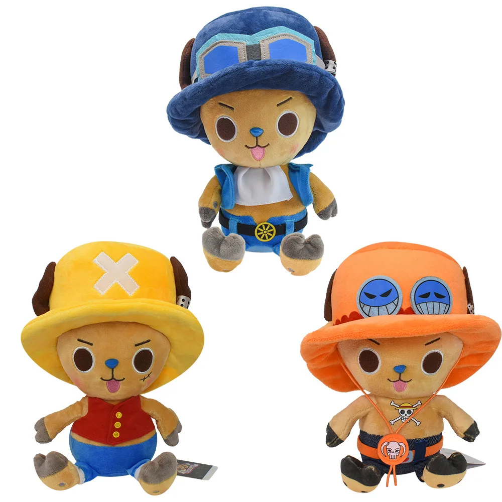 One Piece Plush Toys Monkey D Luffy Ace Law Soft Stuffed Dolls Tony Tony Chopper Cos Sanji Sabo Buggy Birthday Gift 8/12 inches