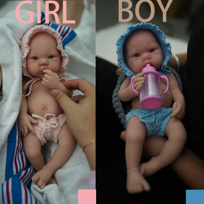 12" Micro Preemie Full Body Silicone Baby Doll Boy " Aron" Lifelike Reborn Doll Surprice Children Anti-Stress