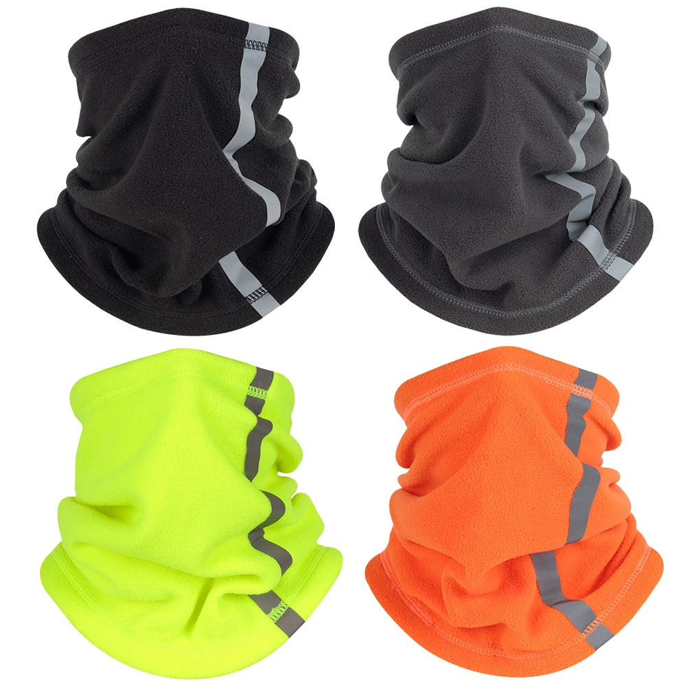 Outdoor Winter Warm new Fleece Neck Scarves Reflective Skiing Neck 2025 Cover Mask Motorcycle Half Face Mask Scarf Riding Biker Windproof