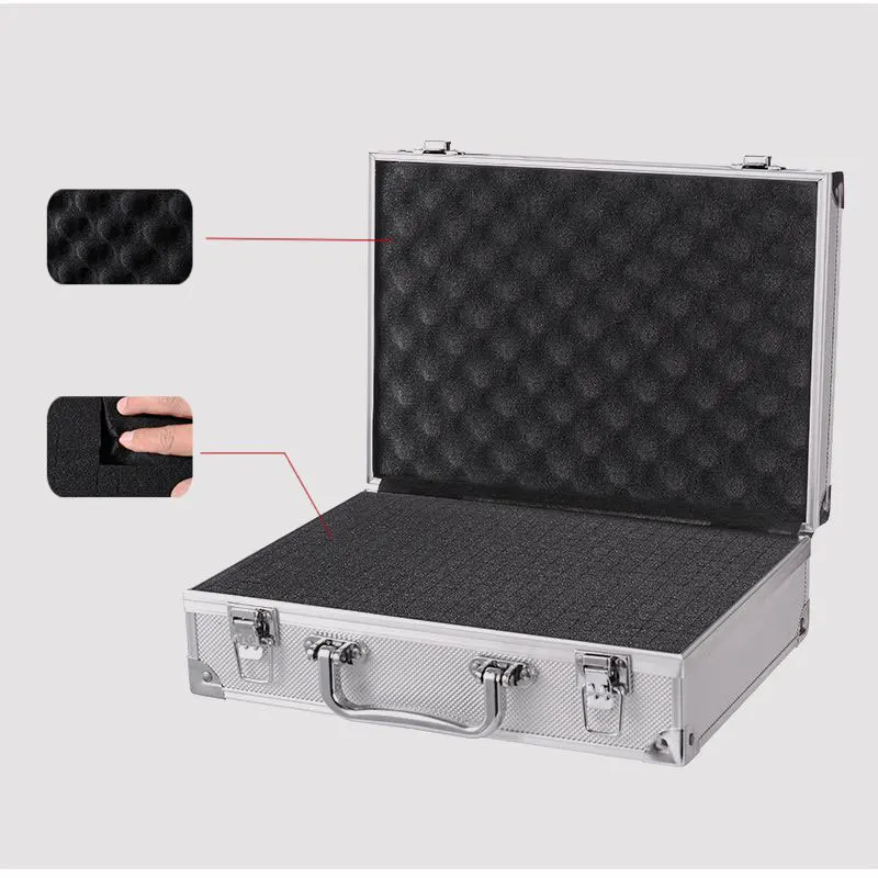 Aluminum Alloy Portable Tool Box Family Style Complete Toolbox Organizer Suitcase Tools Thicken Empty Working Storage Packaging