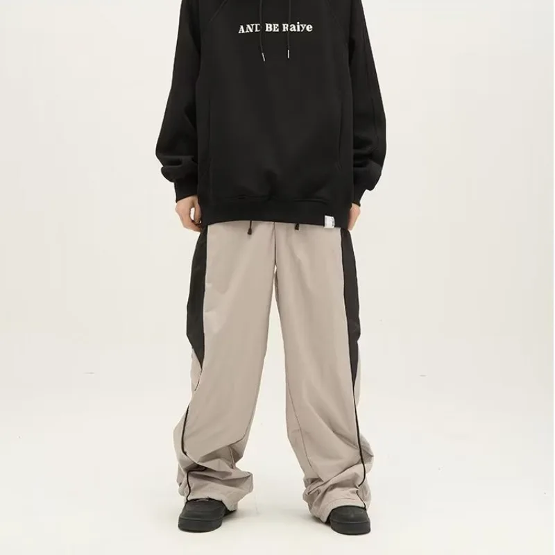 HOUZHOU Casual Baggy Men's Sports Pants Oversized Hip Hop Joggers Harajuku Streetwear Male Sweatpants Wide Leg Trousers Korean