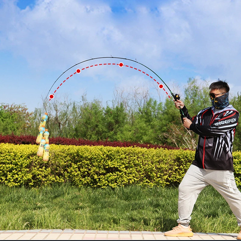 1.65m 1.8m MH Power Casting Fishing Rod 2 Sections Lure Weight 15-45g With Segmented EVA Comfortable Grip Fishing Pole