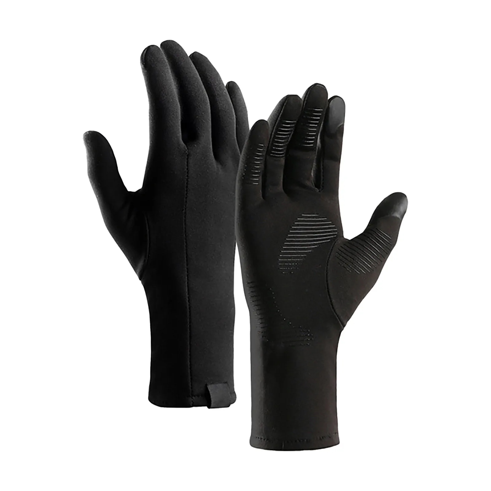 Winter Running Gloves Screen Lightweight Thermal Warm Mittens Fleece Cold Weather Thin Glove Black Outdoor Men Women For Work
