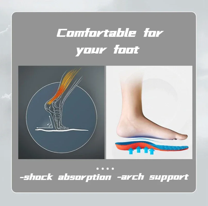 4D Sports Insoles Soft Men's Deodorant Insole Flat Arch Support Full new Pad Elastic Massage Insole 2025 For Running Soles Hightechnology