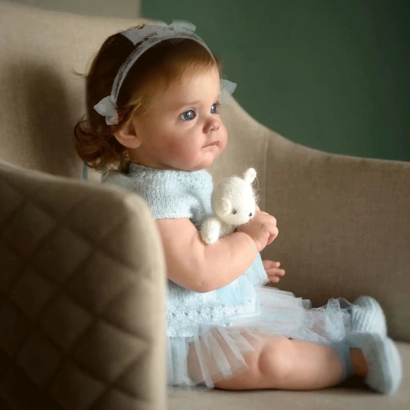 Reborn Doll Cloth Body Girl 60 Cm Dolls for Girl Baby Reborn 3D-Paint Skin with Vein Soft Reborn Newborn Baby Reborn Maggie Doll