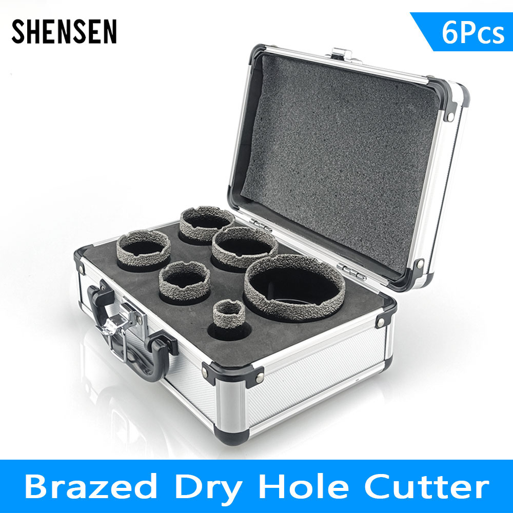 6 Pcs M14 Thread Dia Dry 2025 Drill Bit Vacuum Brazed Drilling Core Bits Set new Porcelain Tiles Crowns Granite Marble Hole Saw Tools