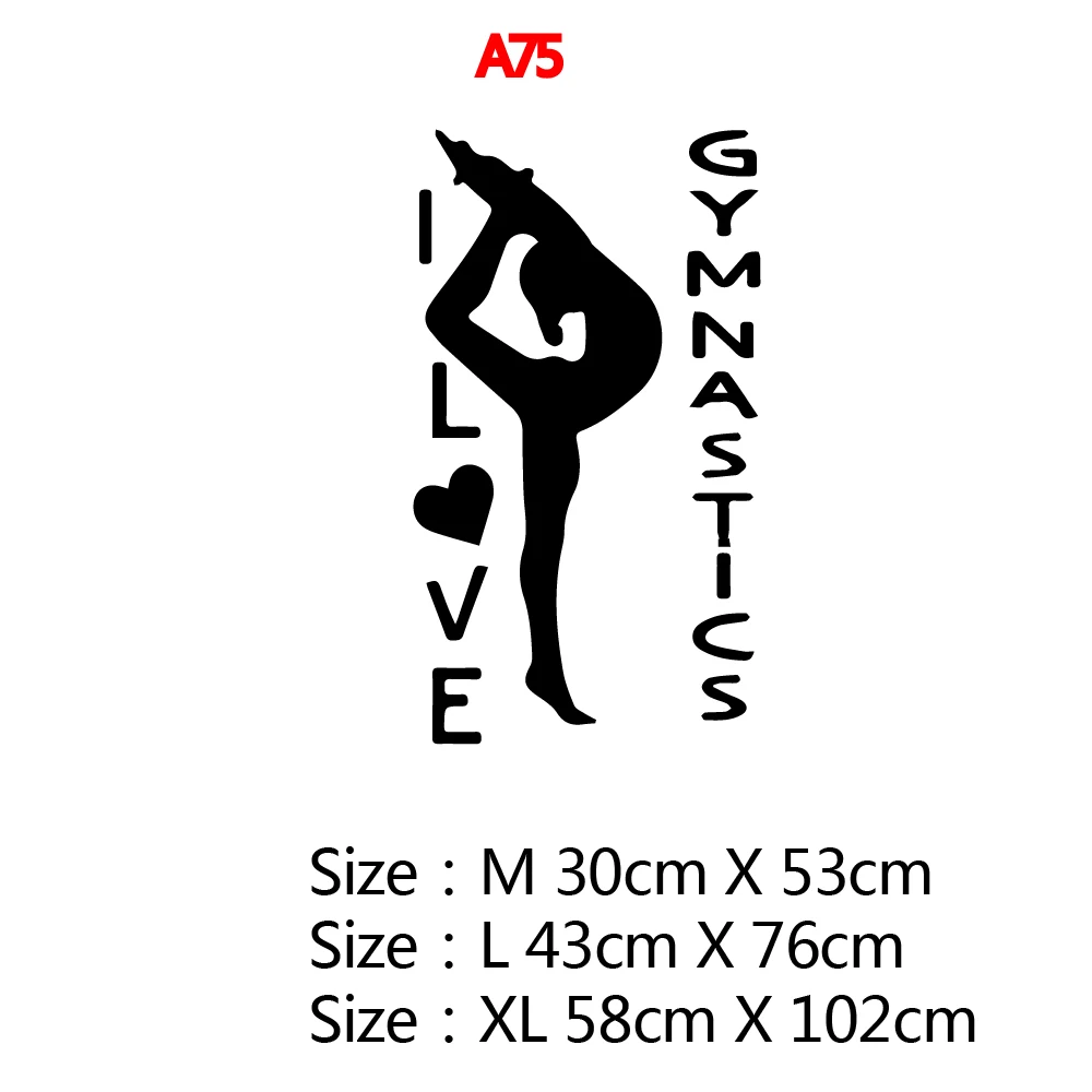 Gymnastics 1 pc Vinyl Wall Stickers Dance Removable Decal For Girl's Rooms Decora Wallpaper Murals smile