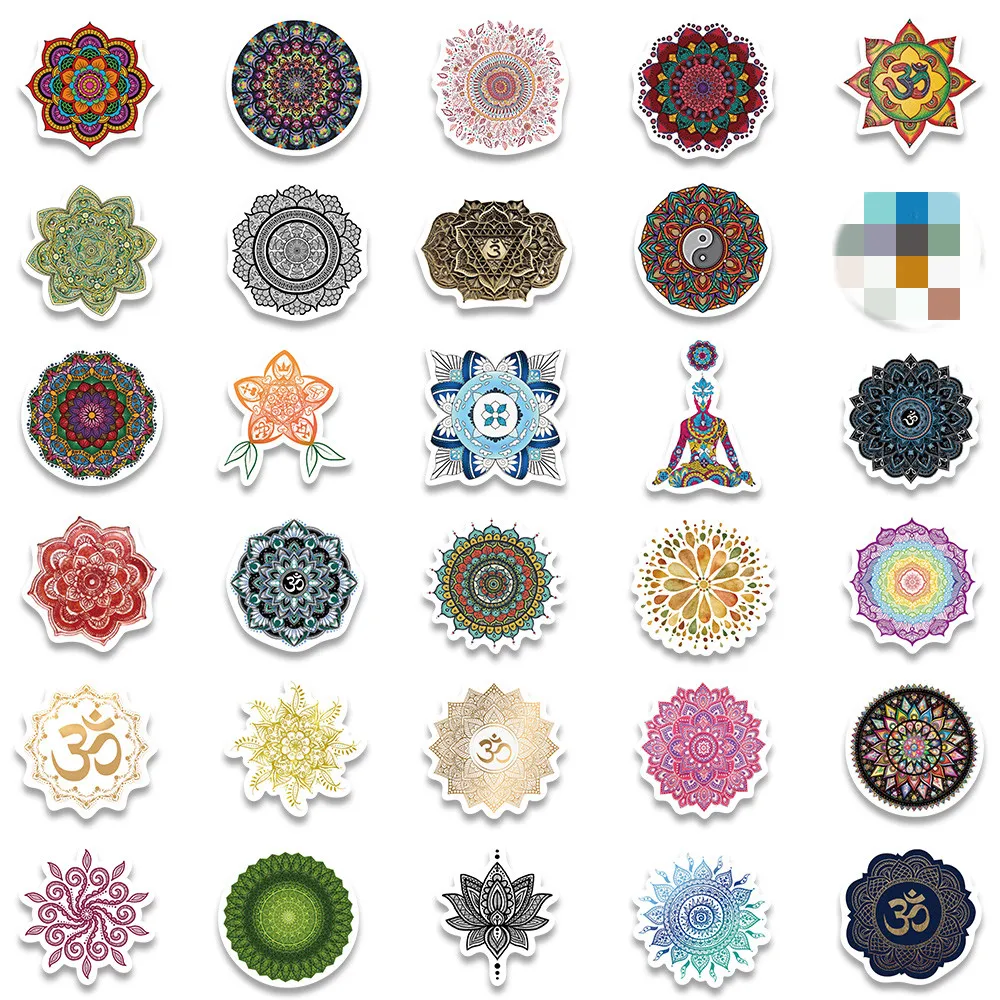 pcs Classic Mysterious Datura Flowers Vinyl Stickers For Lage Guitar Skateboard Phone Waterproof Graffiti Laptop Decals
