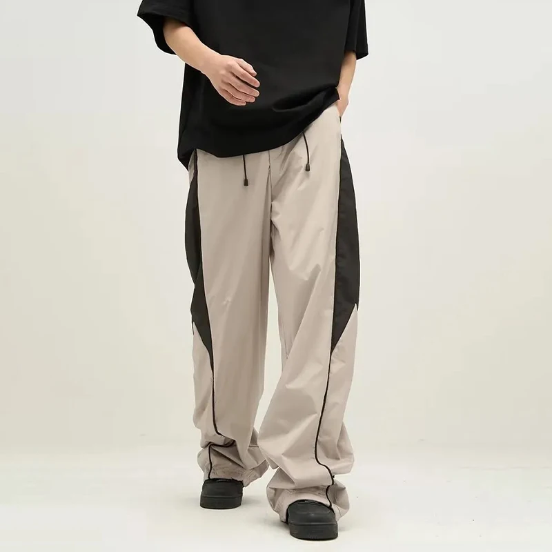 HOUZHOU Casual Baggy Men's Sports Pants Oversized Hip Hop Joggers Harajuku Streetwear Male Sweatpants Wide Leg Trousers Korean