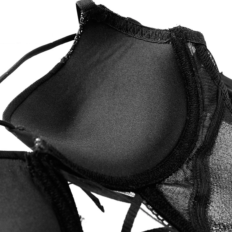 2025 Felinus Sexy Lingerie Women Underwear Slings Embroidered Floral Sleepwear new Corset Shoulder Strape Lingeries Black