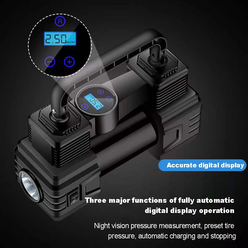 Car Tire Pump 150PSI 12V 2025 Electric Air Pump new LED Emergency Flashlight Heavy Duty Air Compressor Car Tyre Iator for All Vehicle