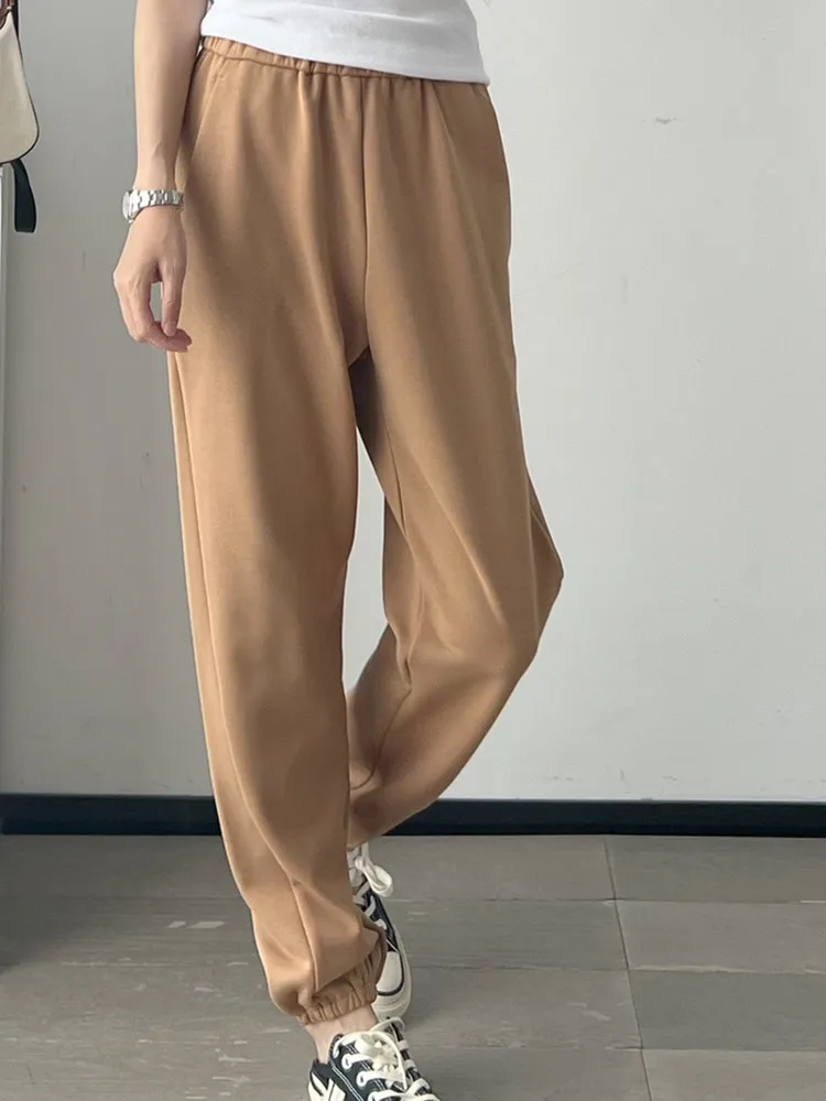 Women Big Letter Print Hooded Sweatshirt Loose Drawstring Hoodies or Elastic Waist Sweatpants Female Sports Set Autumn