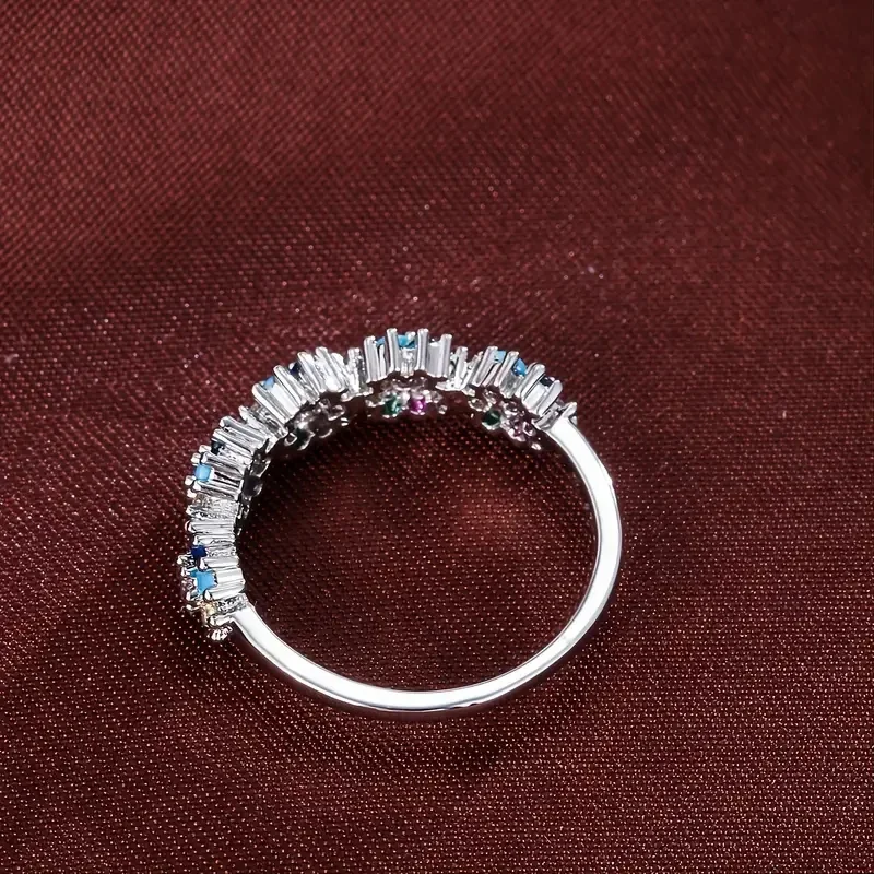 CAOSHI Delicate Bright Zirconia Finger Ring Engagement Ceremony Jewelry for Women Aesthetic Female Graceful Accessories Gift