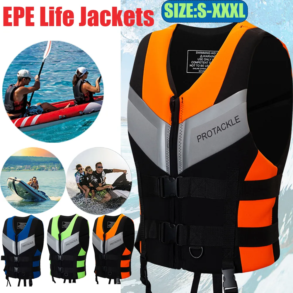 Neoprene Life Jacket For Adults Buoyancy 2025 Drifting Safety Life Vest Safety Buckle Jackets Floating new Foam for Surfing Sailboard