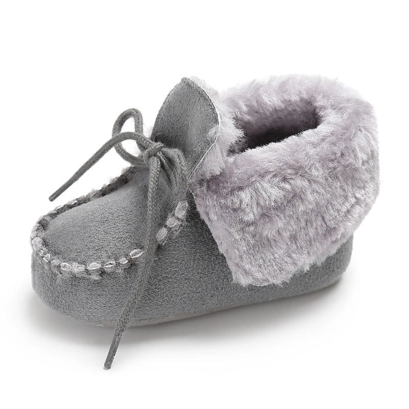 2023 Winter Snow Baby Boots Multiple Colors Warm Fluff Balls 2025 Indoor Colloidal particle sole Infant Newborn Toddler new Baby Shoes