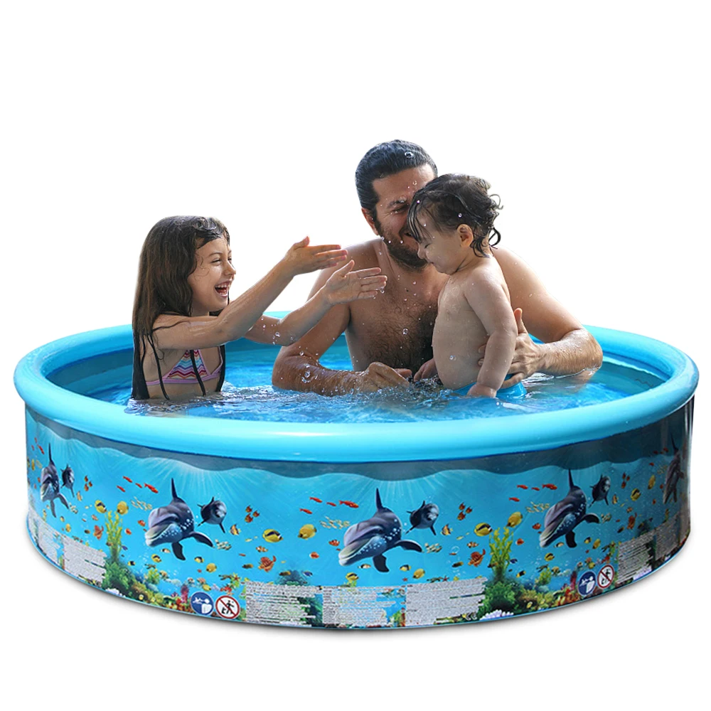 Portable Inflation-free Hard Plastic Swimming Pool Folding Pool Family Swimming Pool Round Swimming Pool for Babies Kids Adults