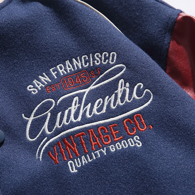 High Street Baseball Jacket Men Harajuku Embroidery Letter Patchwork Varsity Jackets Unisex Vintage Leather Sleeve College Coat