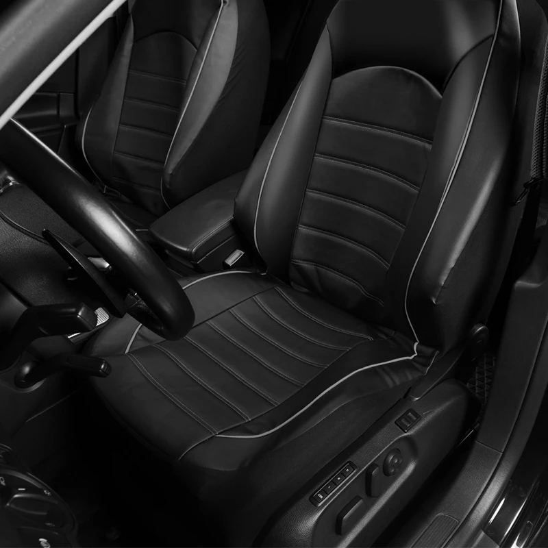 PU Leather Front Car Seat Covers Breathable High Bucket Car Seat Cover Auto Interior For 308 CC For Ranger XLT 2001 For Opel