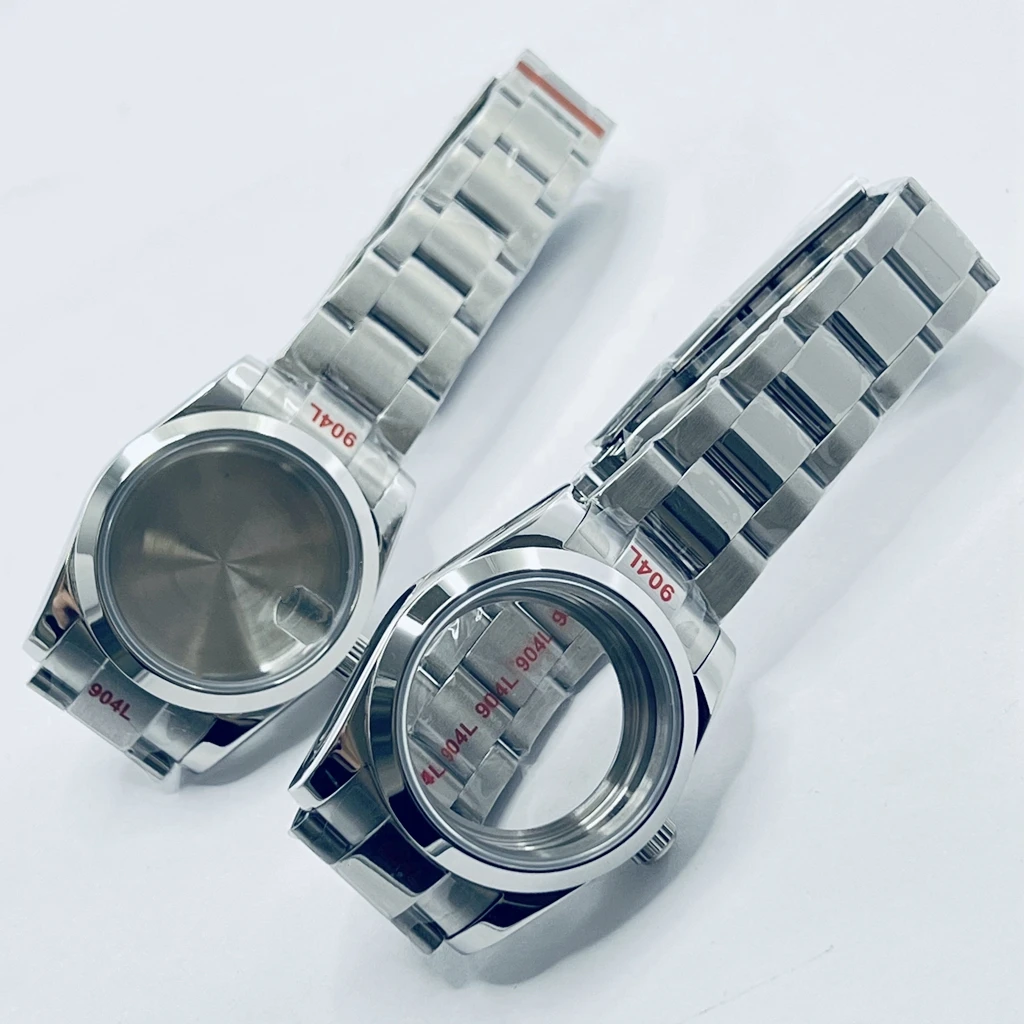 36mm 40mm Silver Watch Case Sapphire Crysta Waterproof Fit NH34 NH35 NH36 NH38 NH70 NH72 ETA2824 PT5000 Movement
