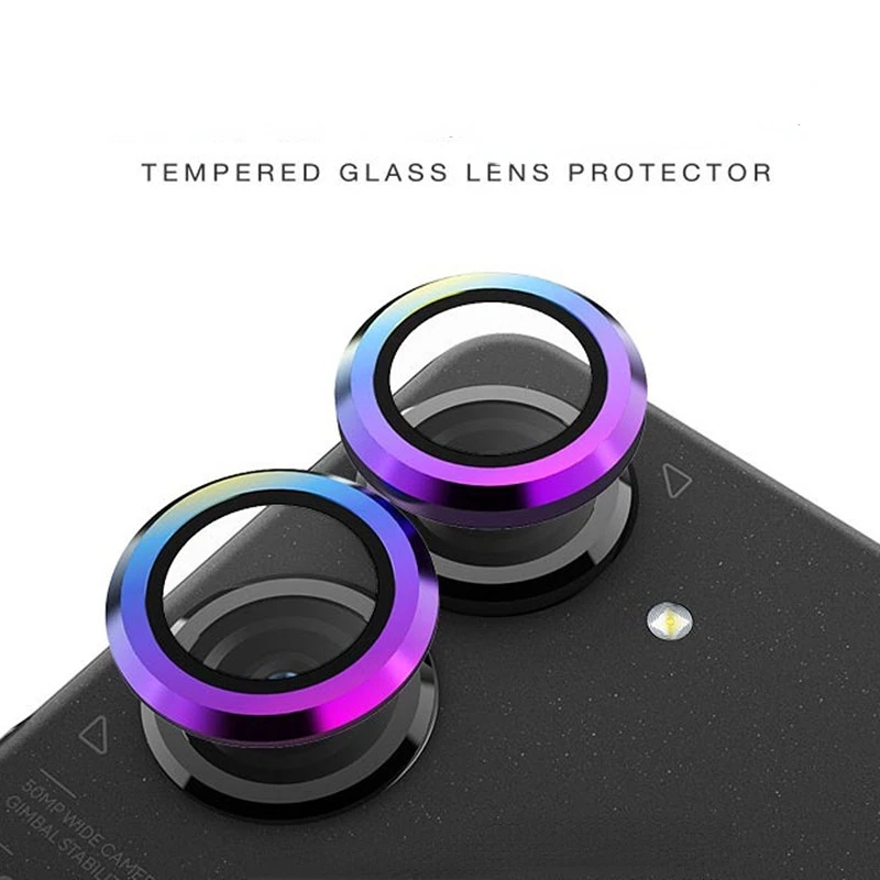 Zenfone10 5G Case Aluminium Alloy Ring Camera Protector Cover For Asus Zenfone 10 5G AI2302 5.92" Back Lens Tempered Glass Film