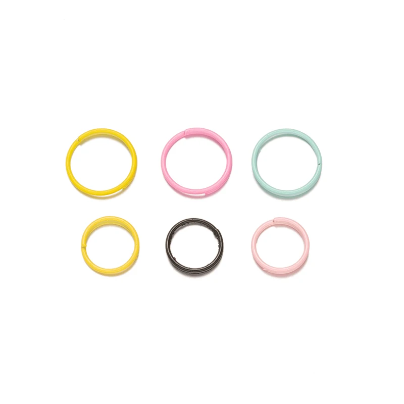 100/200pcs 8/10mm Colorful Metal Open Jump Rings Double Loops Key Chain Connector For DIY Jewelry Making Accessories Supplies