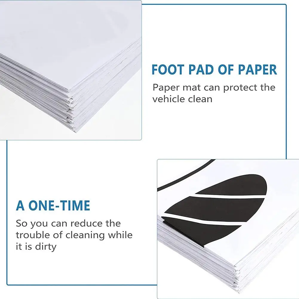 25/50/100Pcs Paper new Floor Mat Disposable Car Floor Mats Car Mat Protector Car Paper Floor Anti-dirty Mat 2025 Car Interior Accessories