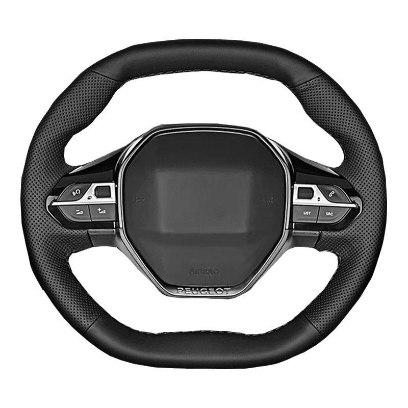 Car Steering 2025 Wheel Cover For Peugeot E-208 2020 508 208 new 2019 2020 3008 4008 5008 2016-2019 Steering Wrap Microfiber Leather