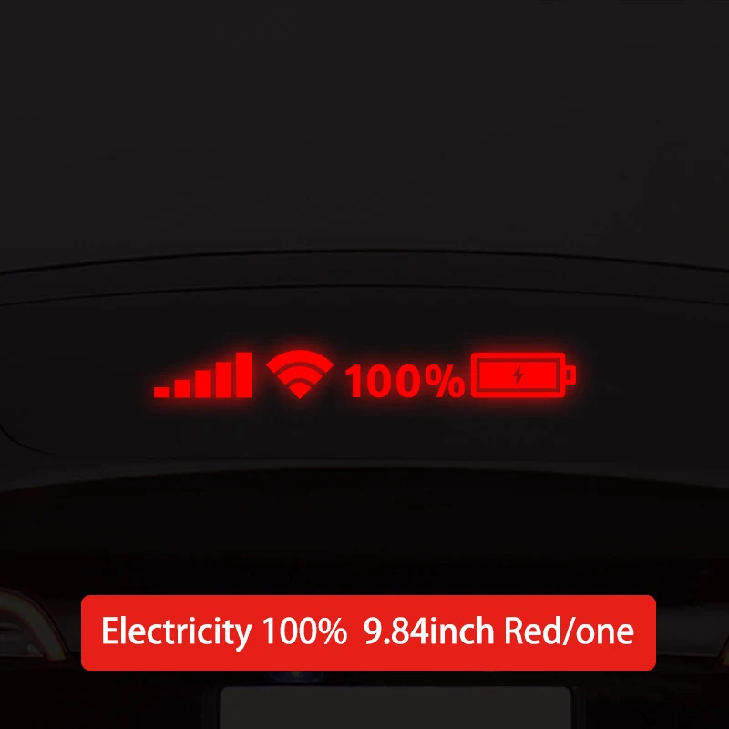 Car Windshield Signal WiFi Power Full Battery Sign Reflective Stickers Unique Electric Decals Styling Decoration