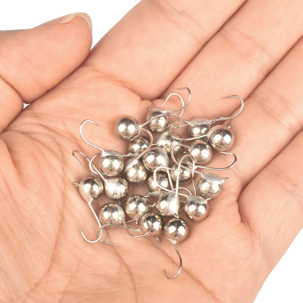 Elite TG pcs Ball Ice Jig mm Swing Head Deep Water Soft Lure Tungsten Pike Fishing Hook