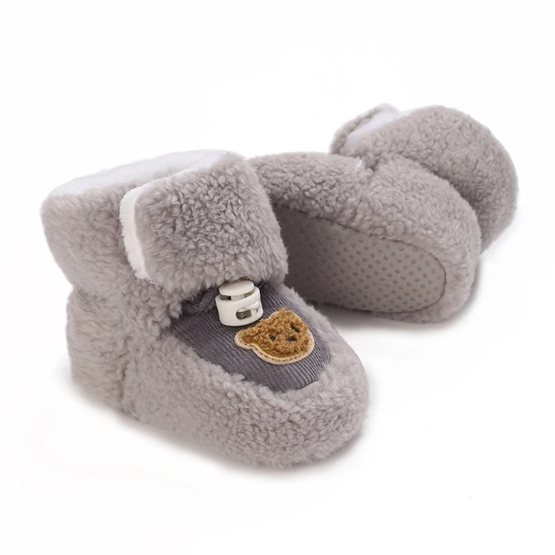 Newborn Soft Boys Girls Prewalker Shoes new Fleece Winter Boots Non-Slip Sole 2025 Baby Socks Shoes Warm Boots for Toldders Firstwalkers